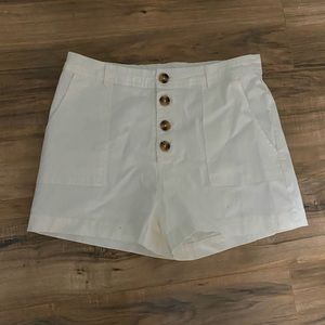 Francescas brand new white shorts.
